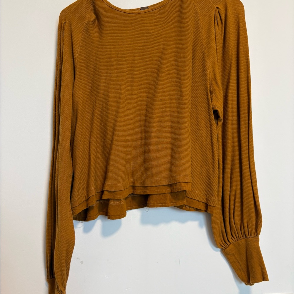 Women's free people Mustard Long Sleeve Top